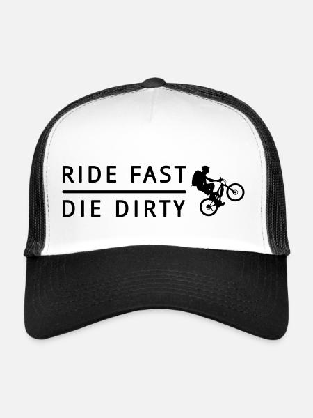 Vélo presque la dirty - Casquette trucker  - blanc/noir - Devant