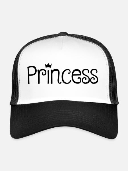 Princess lettering (princess) - Trucker Cap - white/black