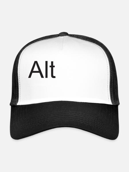 Raccourci clavier Alt Ctrl Del - Casquette trucker  - blanc/noir - Devant