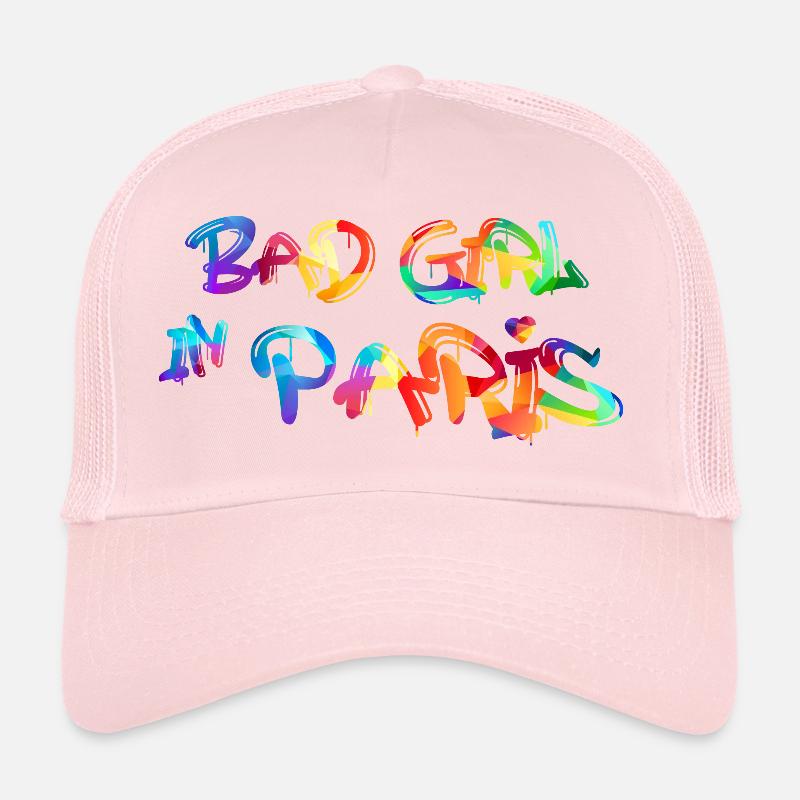Böses Mädchen in Paris Trucker Cap