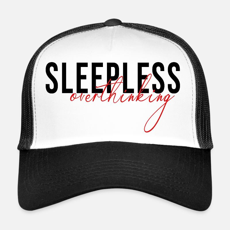 sleepless overthinking - Trucker Cap - Weiß/Schwarz