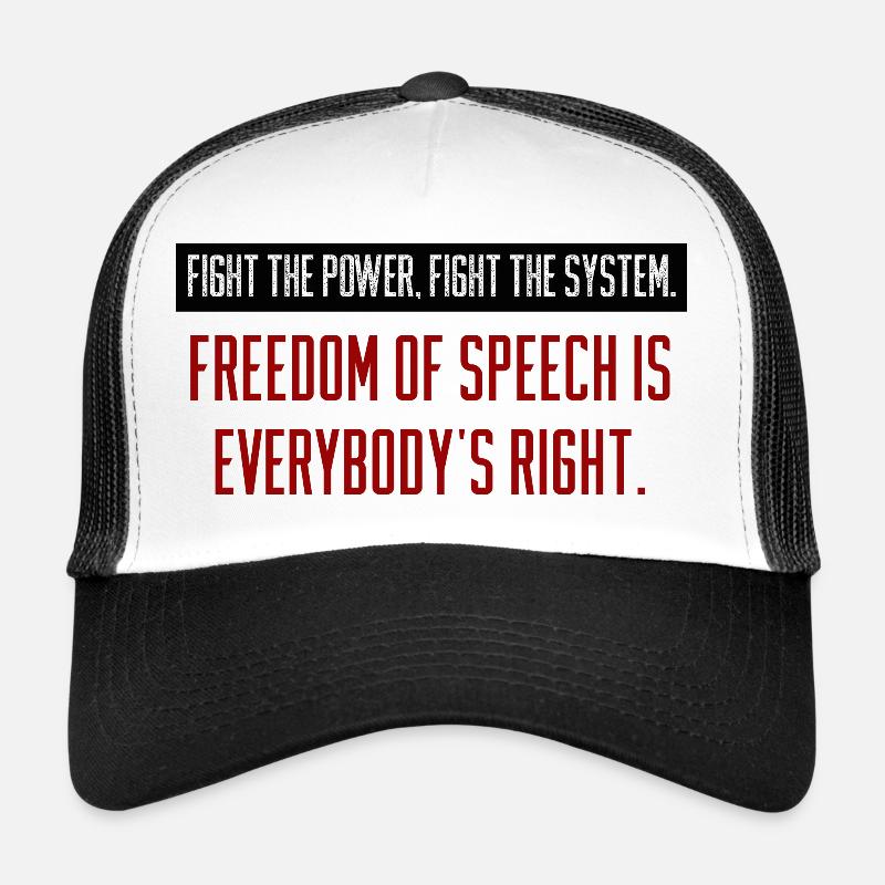 speech freedom - Trucker Cap - white/black