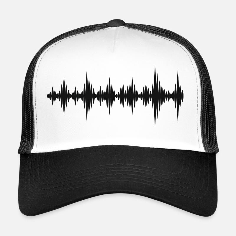 Music Sound Wave - Trucker Cap - Weiß/Schwarz