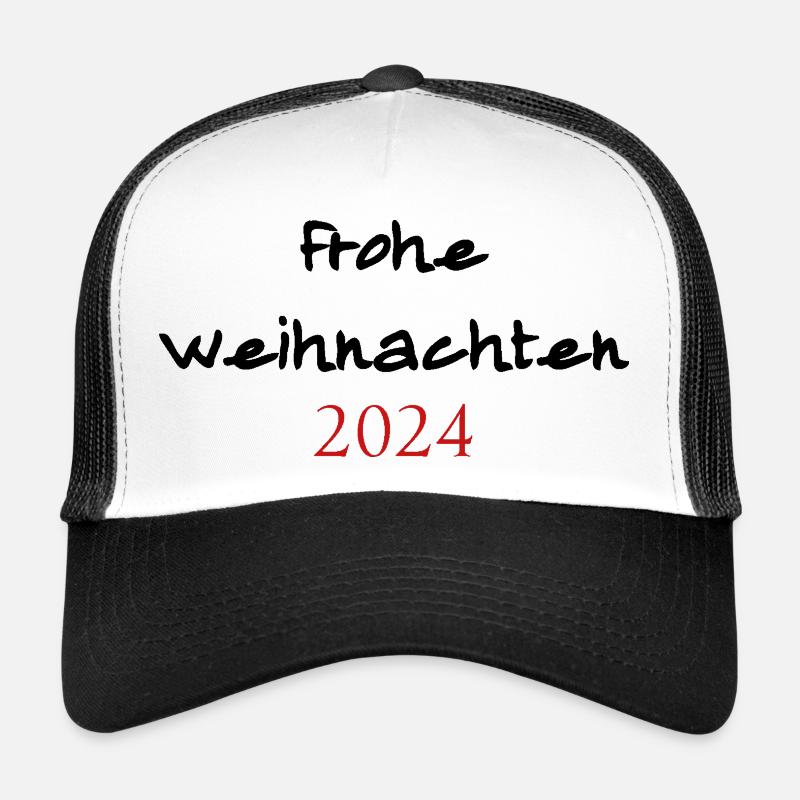 Frohe Weihnachten - Casquette trucker - blanc/noir