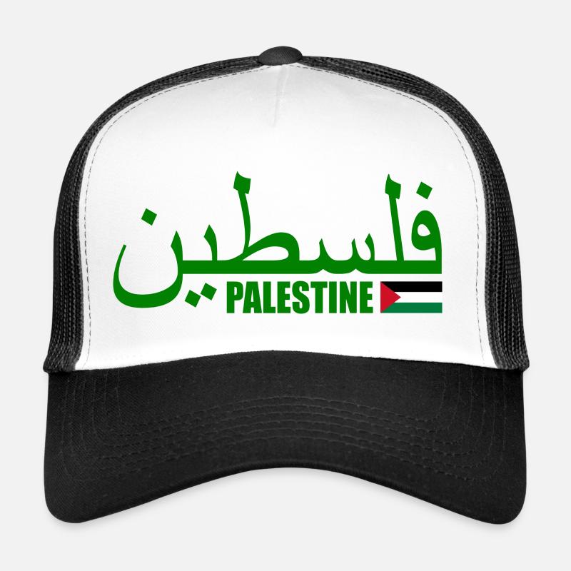 Palästina فلسطين - Trucker Cap - Weiß/Schwarz