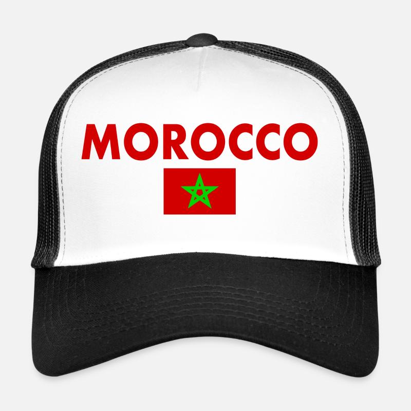 Maroc - Casquette trucker  - blanc/noir