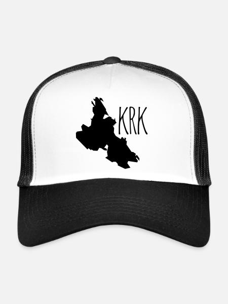 Krk - Trucker Cap - white/black - Front