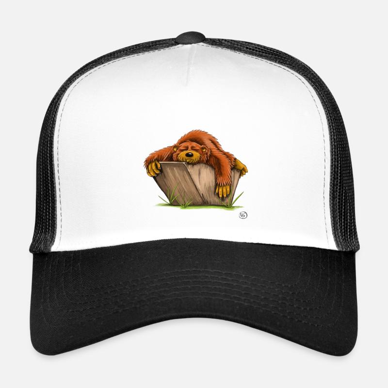 Chile out-Bär - Trucker Cap - Weiß/Schwarz