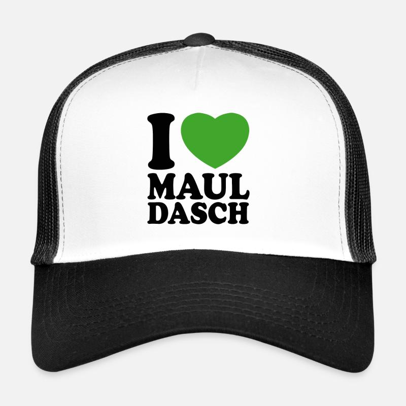 I LOVE MAULDASCH - Trucker Cap - Weiß/Schwarz