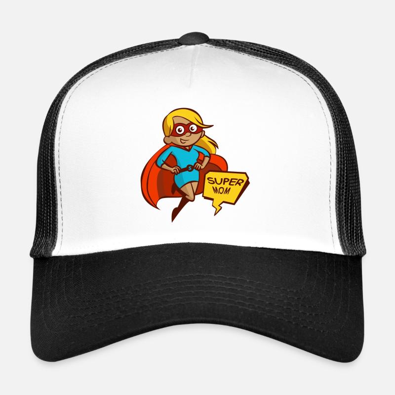 super mom - Trucker Cap - white/black