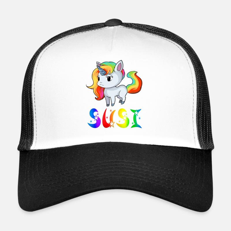 Susi Einhorn - Trucker Cap - Weiß/Schwarz