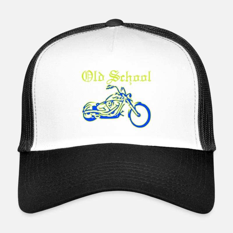 Motorrad, Roller, Moped - Trucker Cap - Weiß/Schwarz