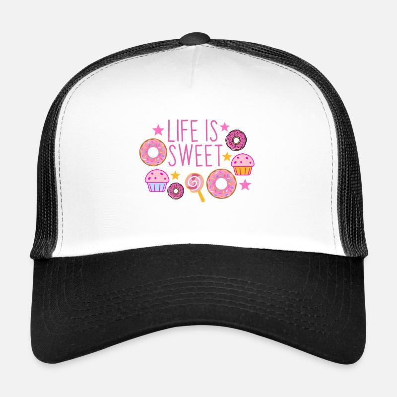 La vie est douce - Casquette trucker  - blanc/noir