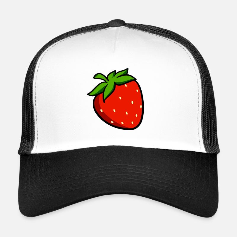 fraises - Casquette trucker - blanc/noir