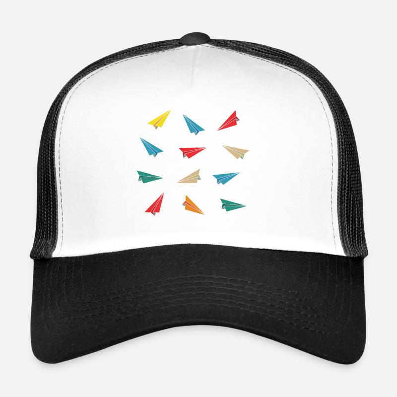 Papierflieger Papierflieger Papierflieger - Trucker Cap - Weiß/Schwarz