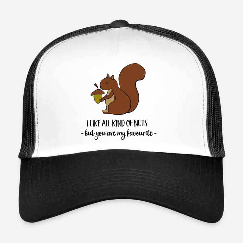 squirrel - Trucker Cap - white/black