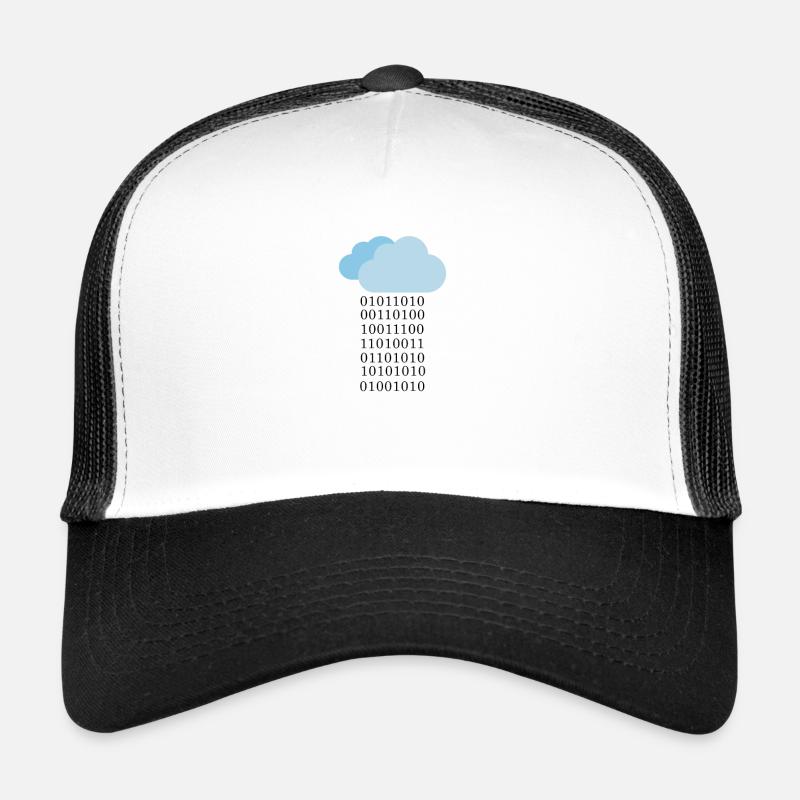 Cloud computing - Binary cloud - Trucker Cap - white/black