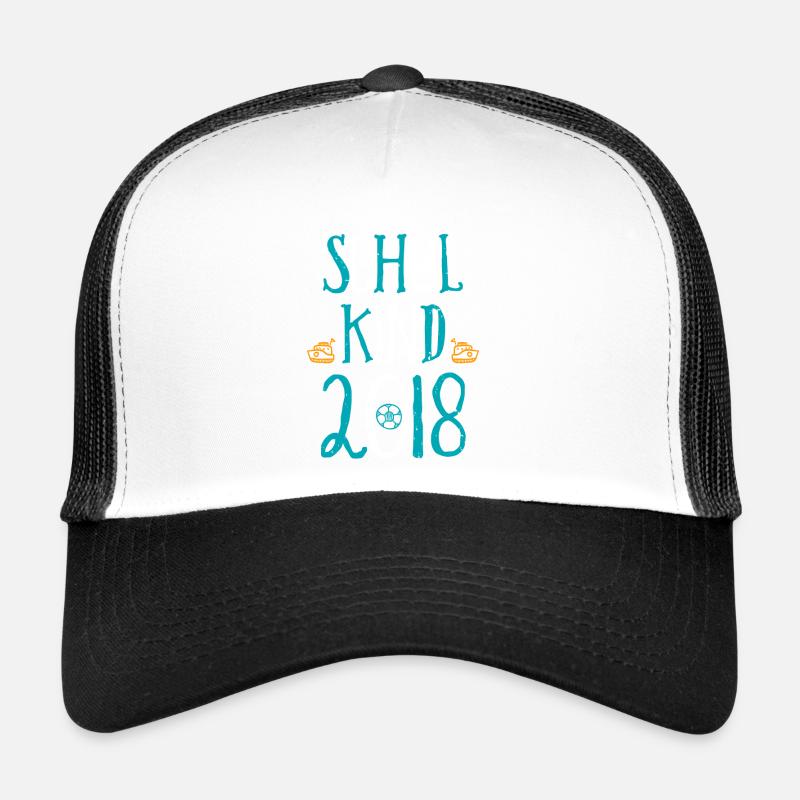 Kita Abgänger Schulkind Einschulung Kindergarten - Trucker Cap - Weiß/Schwarz