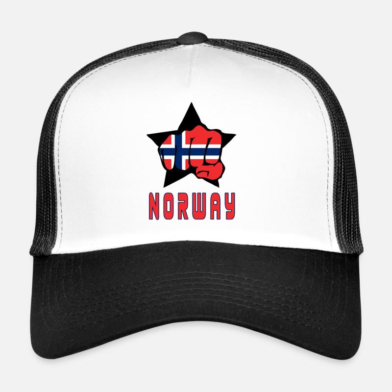 Norvège poing avec drapeau national cadeau drapeau Casquette trucker 