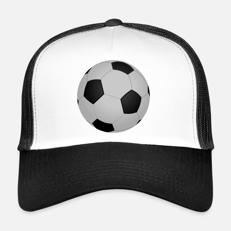 Black and white football pattern Trucker Cap