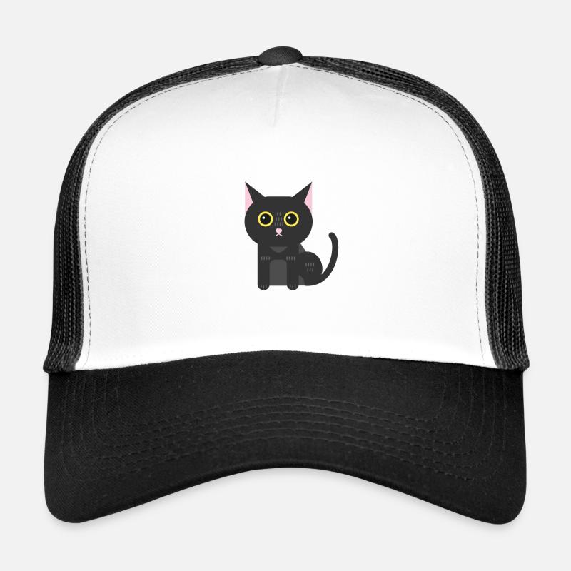 Chat noir chaton chat Casquette trucker 