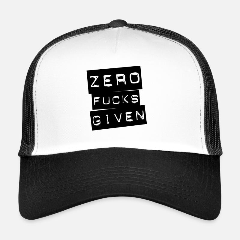 zero fucks given - black - Geschenk Geschenkidee Trucker Cap