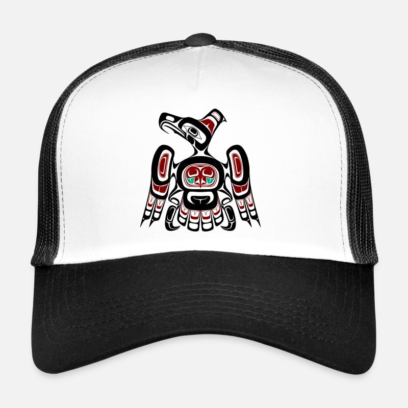 Côte nord-ouest du Pacifique Kaigani Thunderbird - Casquette trucker  - blanc/noir