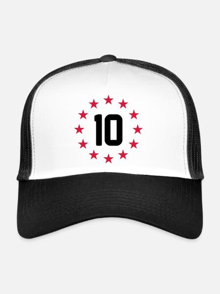 10 years - Trucker Cap - white/black - Front