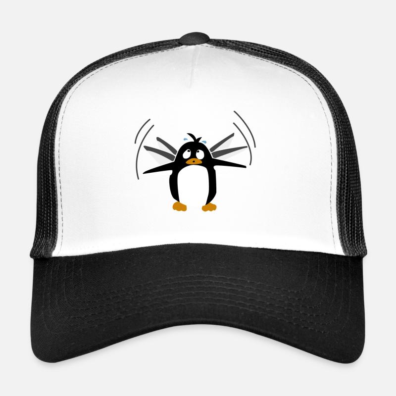Dessin animé pingouin flottant Casquette trucker 