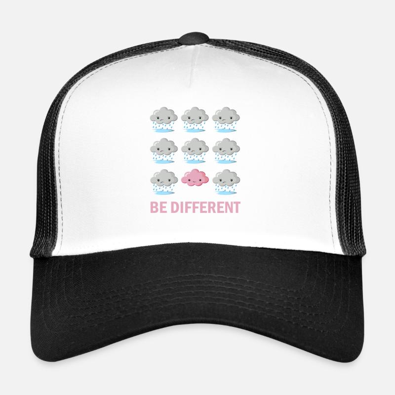 Be different - Trucker Cap - white/black