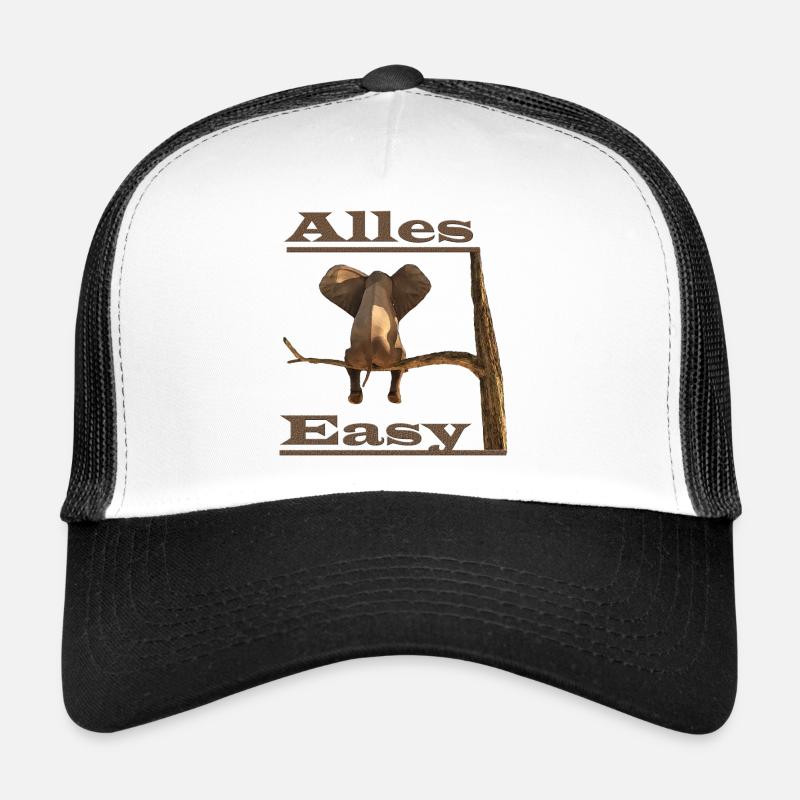 everything is easy - Trucker Cap - white/black