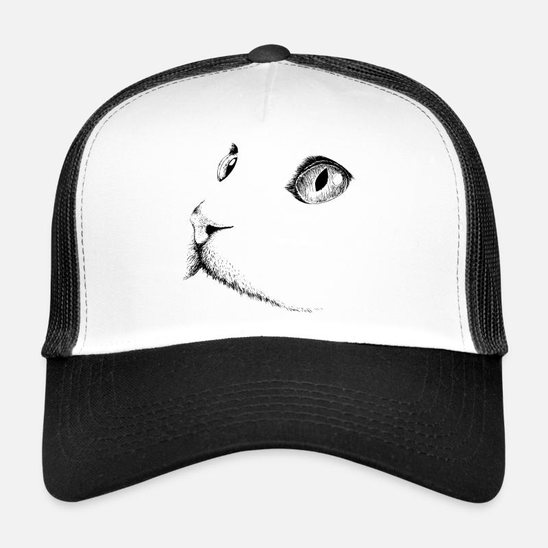 Tête de chat 1- visage de chat Casquette trucker 
