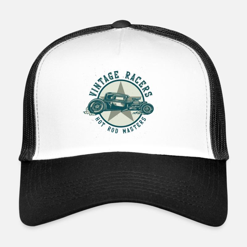 Hot Rod Masters - Trucker Cap - Weiß/Schwarz