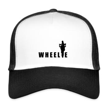 WHEELIE - Casquette trucker  - blanc/noir - Devant