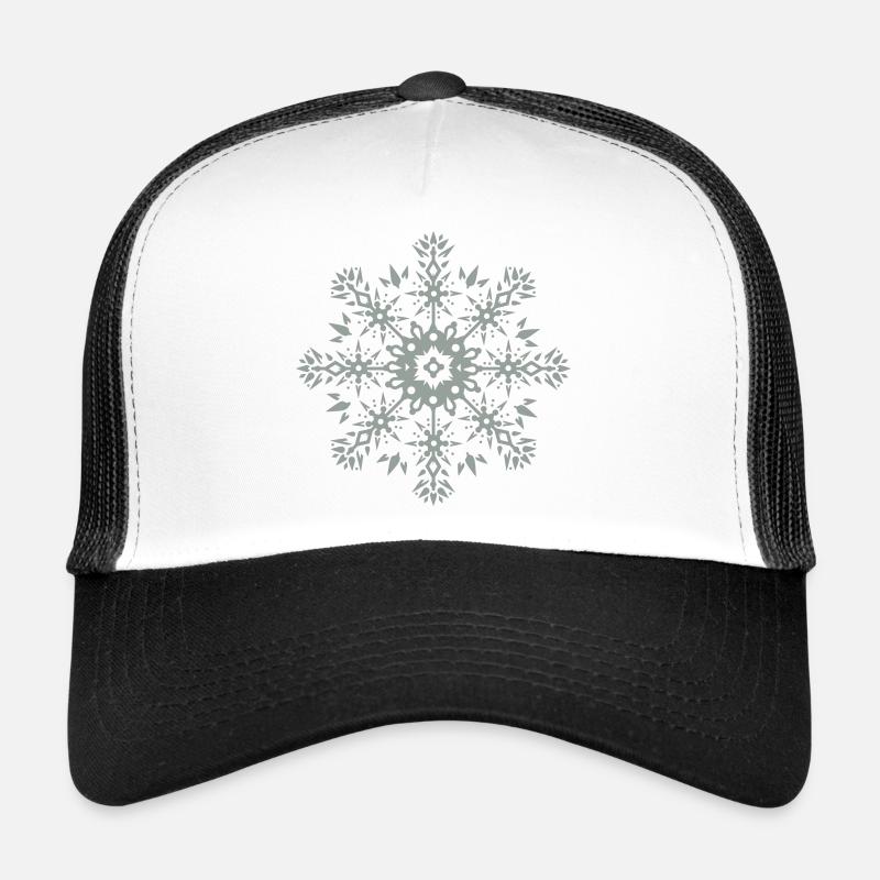 un ornement de flocon de neige Casquette trucker 