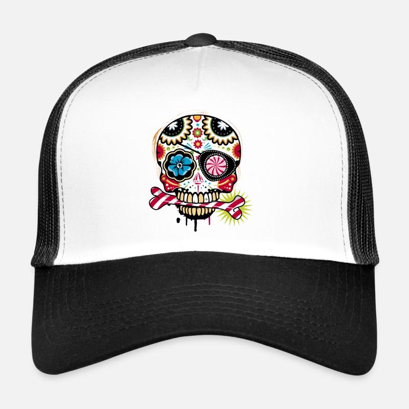 Un crâne comme des bonbons Casquette trucker 