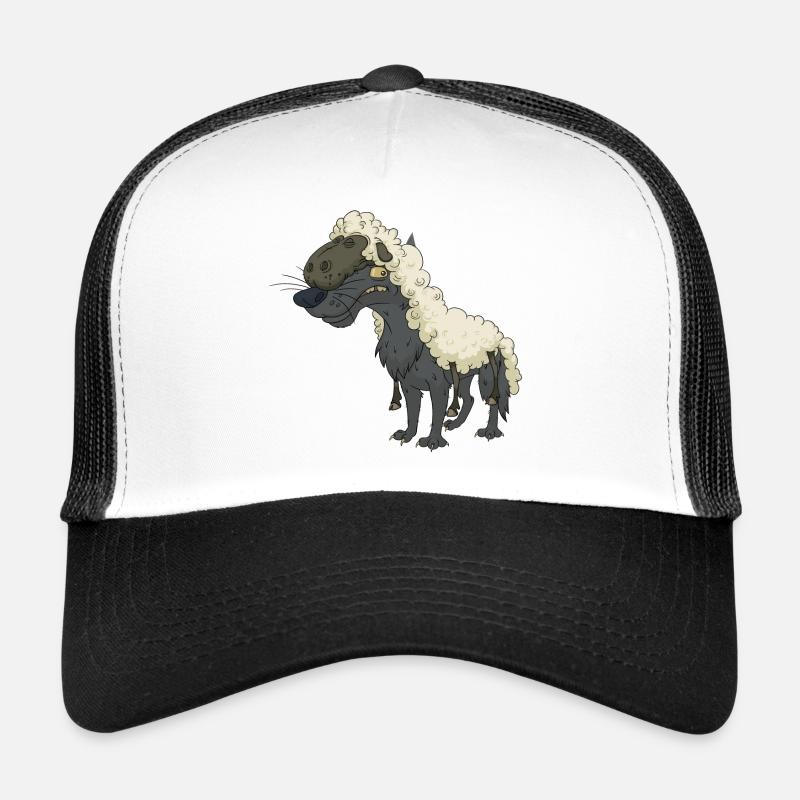 Drôle mignon mignon loup mouton Casquette trucker 