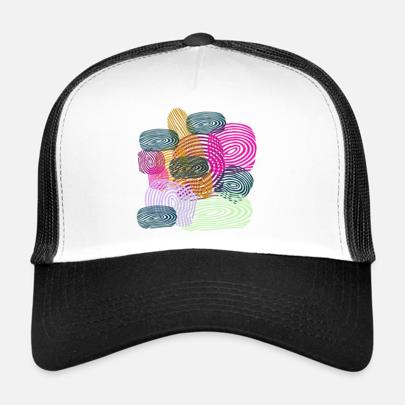 Empreintes Digitales Courbes Abstraites Casquette trucker 