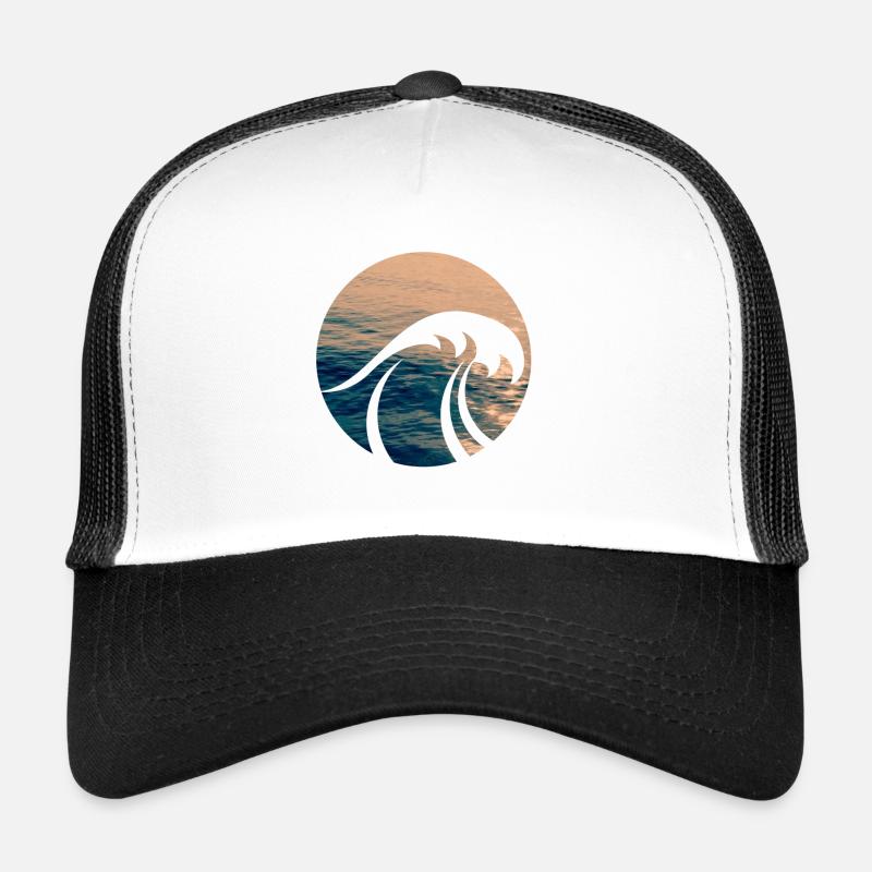 Welle - Trucker Cap - Weiß/Schwarz