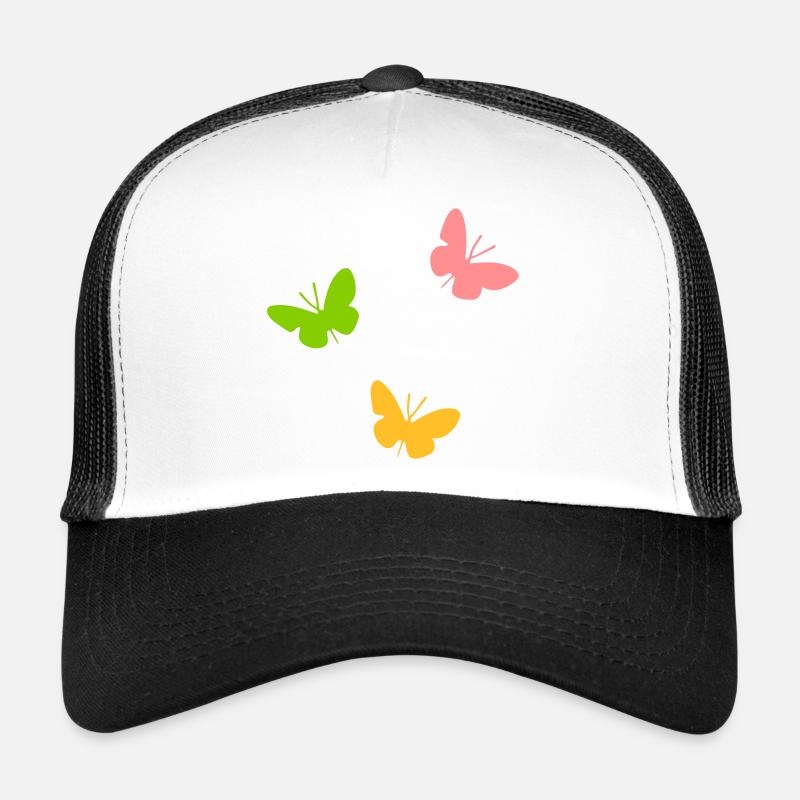 ★ design colors changeable ★ Three butterflies Trucker Cap
