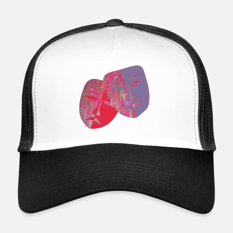 masken e 61 - Trucker Cap - Weiß/Schwarz