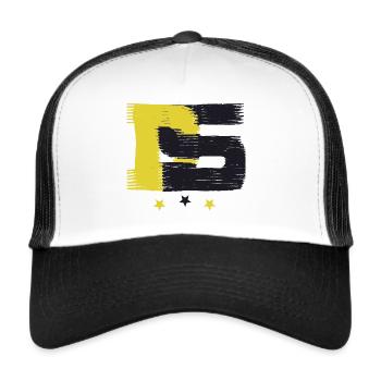 Eklusiv, geschenk DS Design Stylish - Trucker Cap - Weiß/Schwarz - Vorne