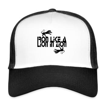 IRON LIKE LION IN ZION, Reggae, Bob, Marley, Rastafari - Trucker Cap - white/black - Front
