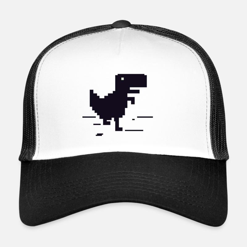 Dinosaure pixel rétro Casquette trucker 