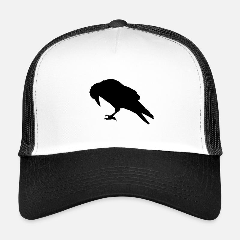Crow - Trucker Cap - white/black