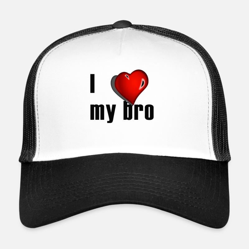 ich liebe meinen Bruder - Trucker Cap - Weiß/Schwarz