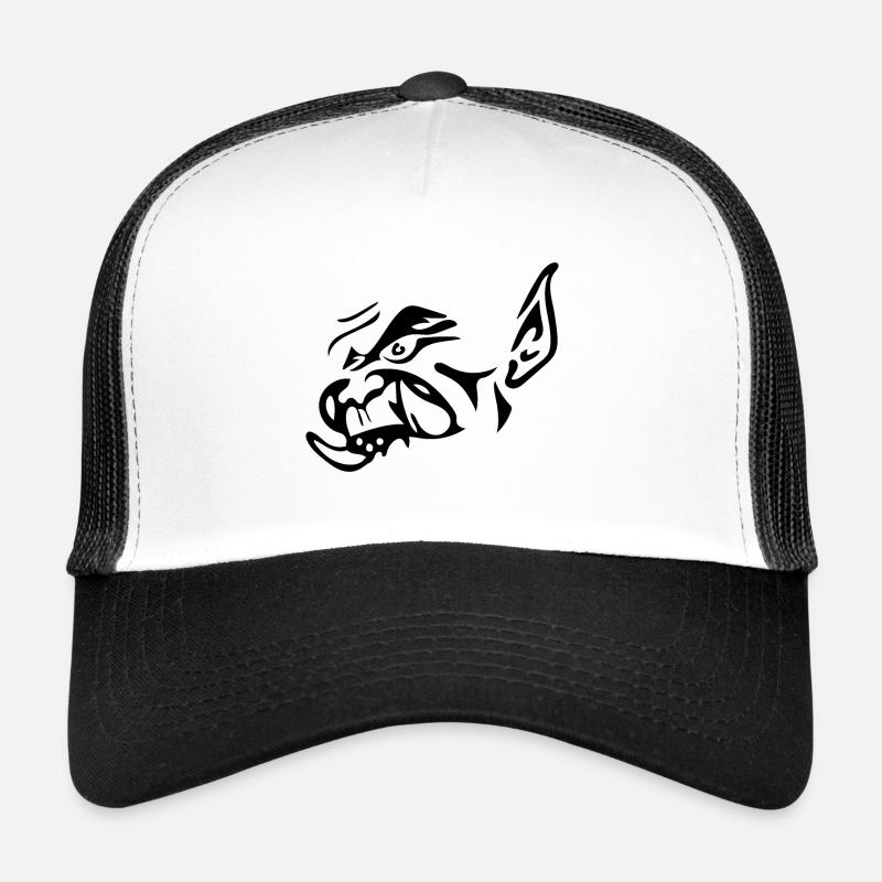 Orc - dent - Casquette trucker  - blanc/noir
