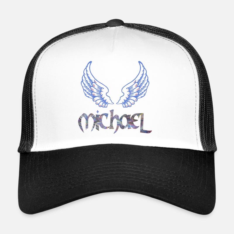 erzengel michael e 45 - Trucker Cap - Weiß/Schwarz