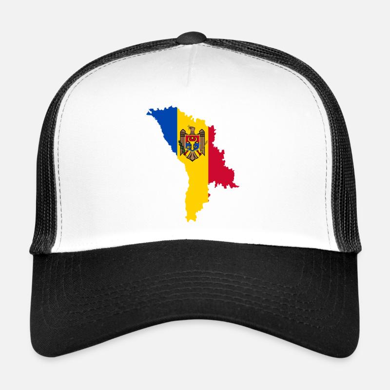moldova - Trucker Cap - Weiß/Schwarz