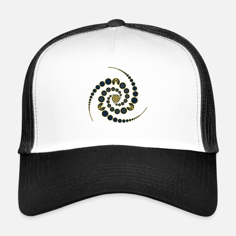 Crop Circle - Casquette trucker  - blanc/noir